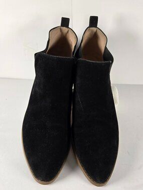 AMS Black Everyday Minimalist Block Heel Ankle Booties Women's Size 10